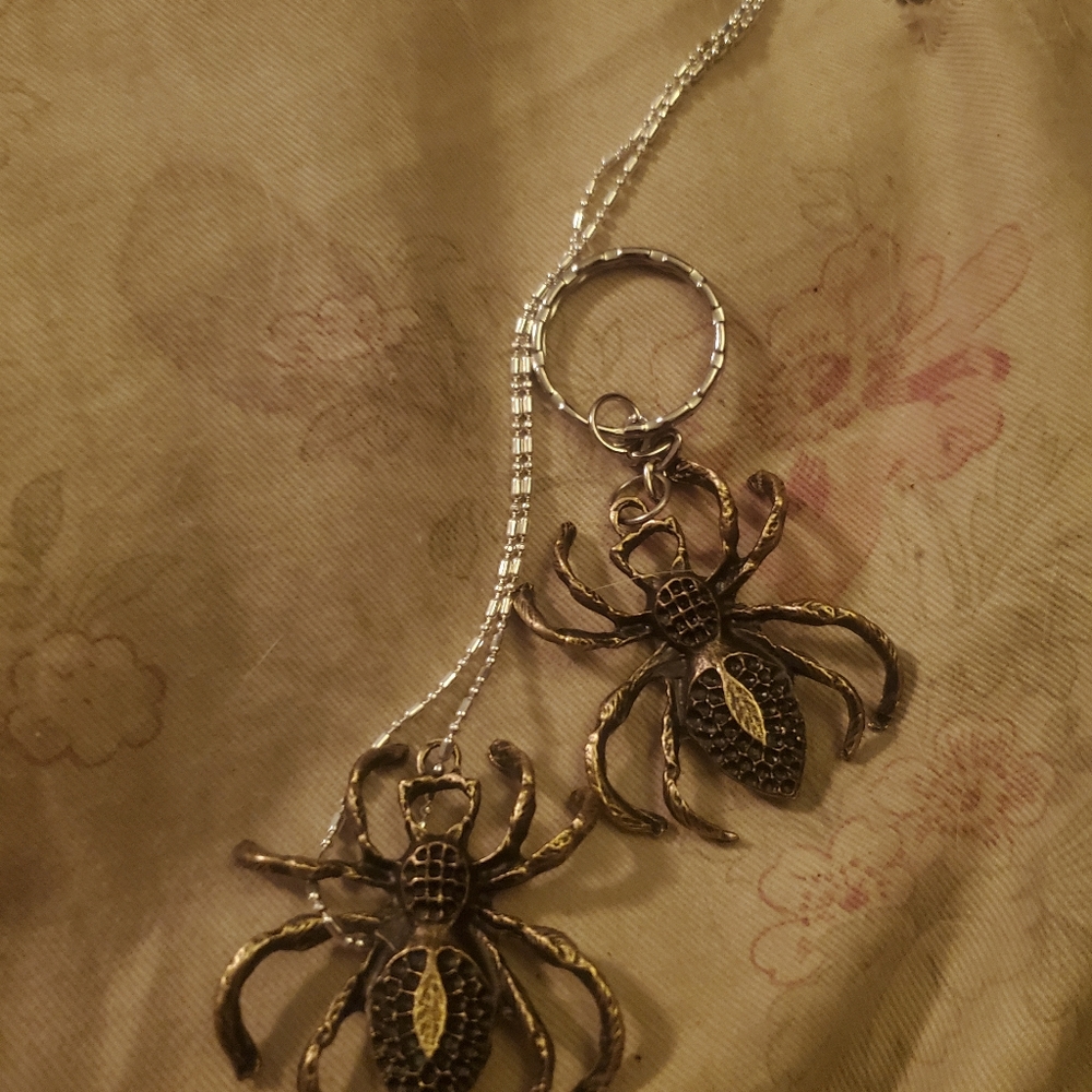 Spider necklace  and keychain